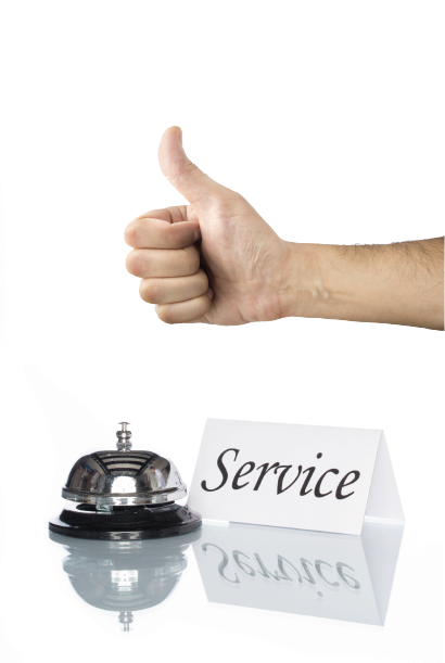 le service en +