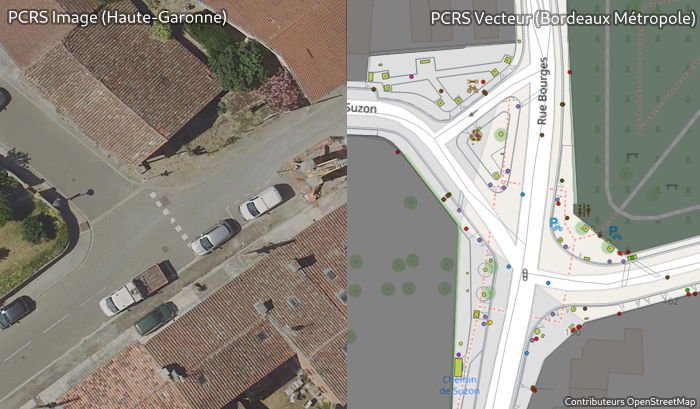 PCRS vecteur et raster